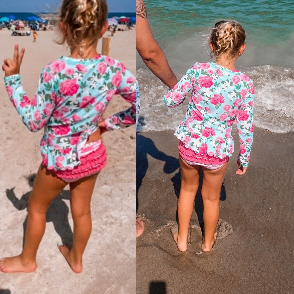 Ruffle Butts Rash Guard Swim